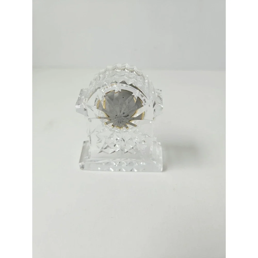 Waterford Crystal miniature mini desk clock needs batteries 3
